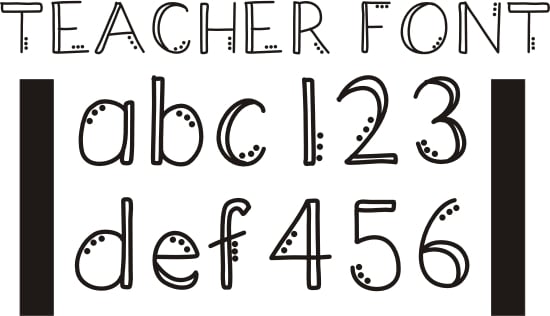 Teach Junkie - 42 Free Fonts for Teachers {Goodie Bag}