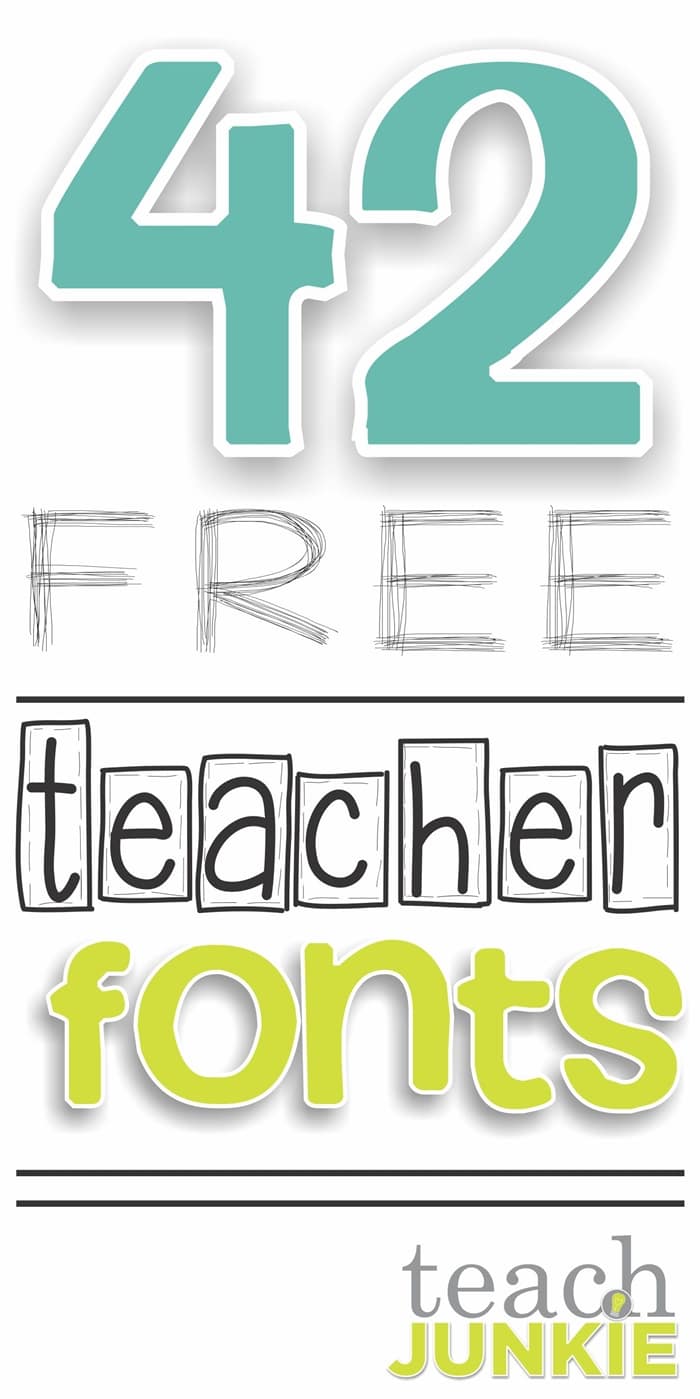 42 free fonts for teachers