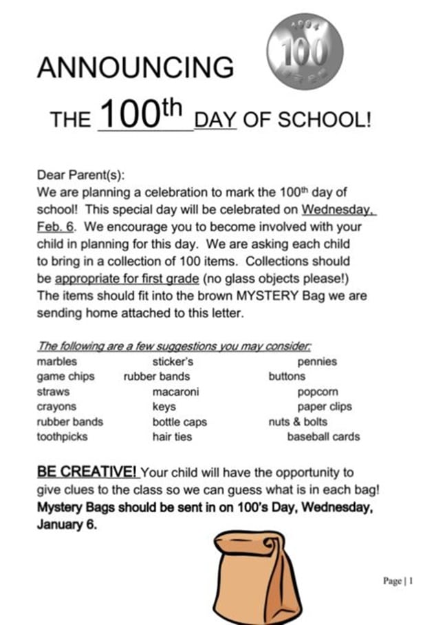 45 Best 100th Day of School Resources - Announcing the One Hundredth Day - Teach Junkie