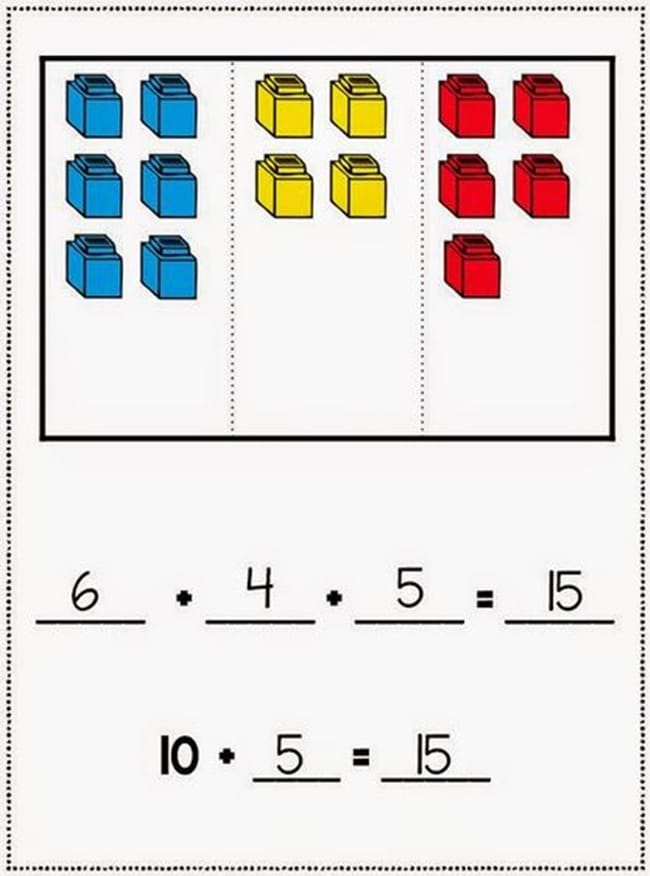 Common Core Math - 3 Addend Addition Workmats - Teach Junkie