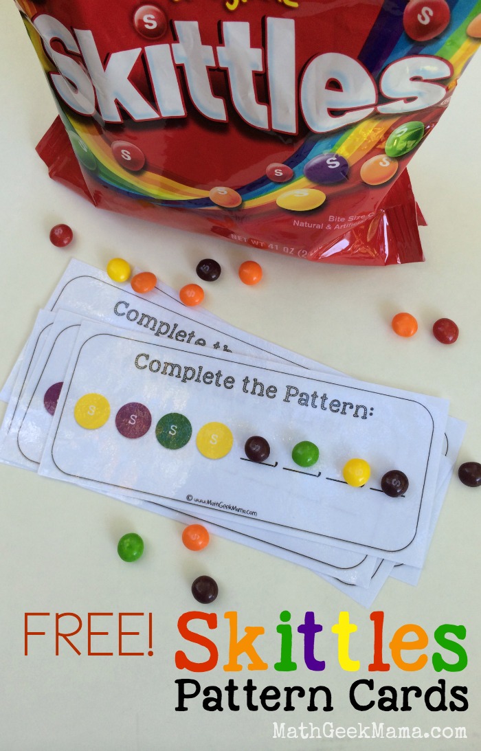 Free Skittles Pattern Cards - Teach Junkie