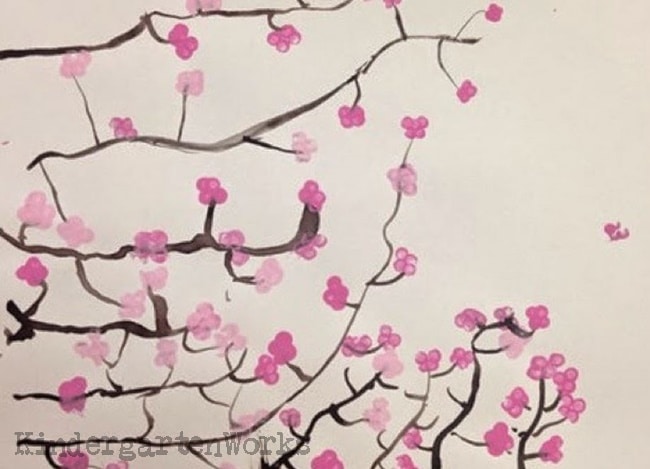 Spring Art Project Japanese Cherry Blossom - Teach Junkie