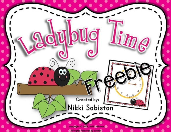 Telling Time Spin and Cover {Ladybug Printable}