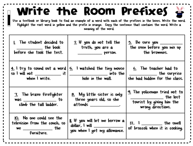 Freebie: Magical Prefixes Write the Room - Teach Junkie