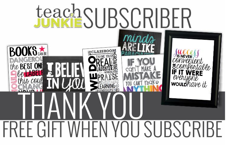 Thank You Subscriber Gift - Teach Junkie