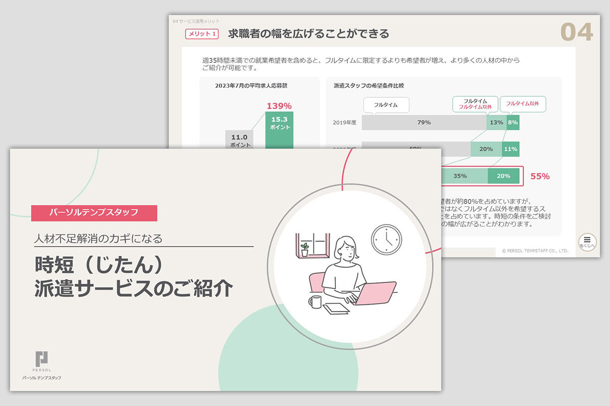時短（じたん）派遣サービスのご紹介