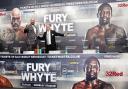 Promoter Frank Warren and Tyson Fury during the press conference at Wembley Stadium, London (PA)