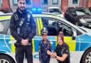 Officers welcomed their five-year-old visitor to their station