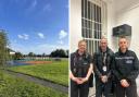 Sergeant Emma Crowe (left), Community Safety Officer Aaron McCarthy (centre) and Neighbourhood Inspector Jamie Hibbert (right) conducted the Police and Communities Together meeting