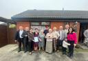 Luigia with her family and High Sheriff of Greater Manchester, Dr Eamonn O'Neal