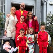 Tyson Fury and his family at Morecambe Hotel & Restaurant. (Photo: Instagram/@tysonfury)