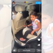 Alayna Khan wasn't too impressed when her father forgot her in the car