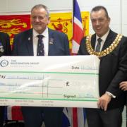 The cheque was presented to the group