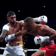 Amir Khan during his last fight - a welterweight contest against Kell Brook at the AO Arena, Manchester in 2022