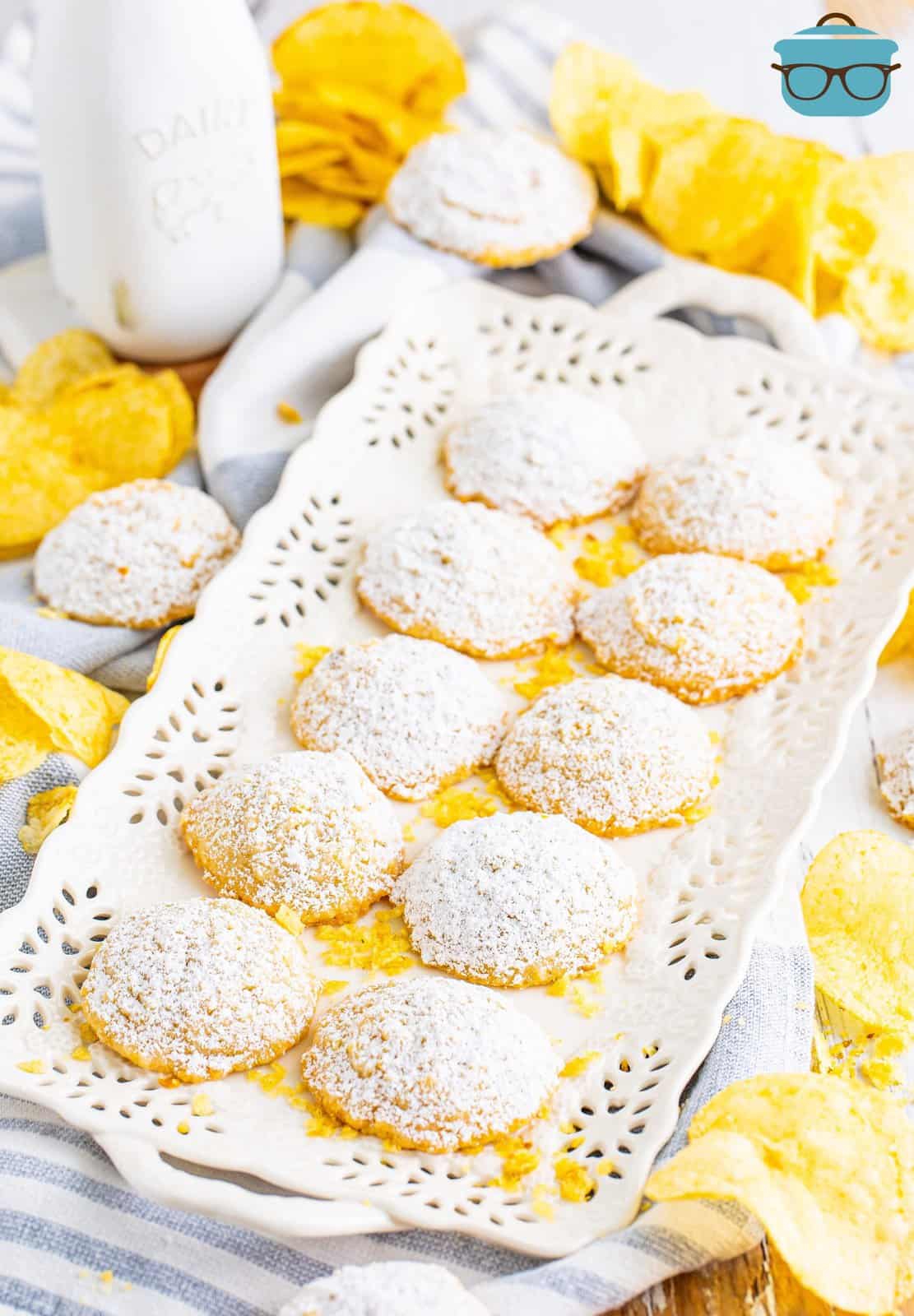 A tray of Potato Chip Cookies.