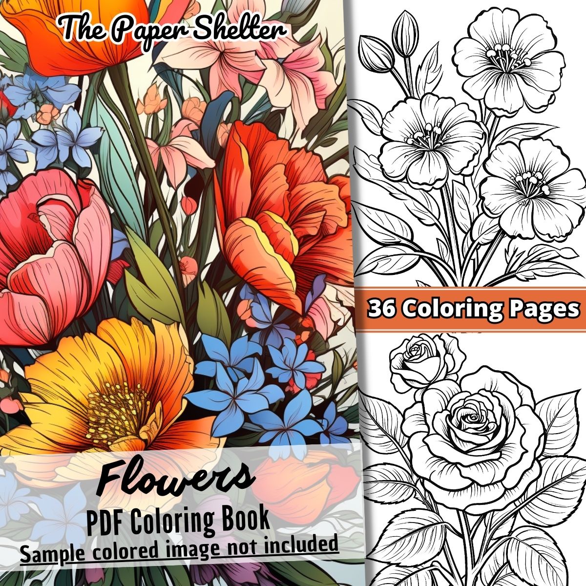 Flowers - Digital Coloring Book