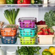 A potential community fridge, stocked with ingredients