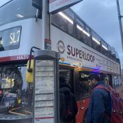 SL2 bus stopping at Barking Town Centre