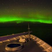 The Northern Lights in Trondheim, Norway.