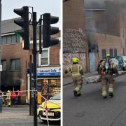 Fire crews from across London were called to a blaze at a derelict building in Kilburn