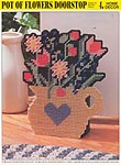 Annie's International Plastic Canvas Club: Pot of Flowers Doorstop