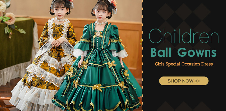 New Arrival Children Victorian Ball Gown Historical Dress