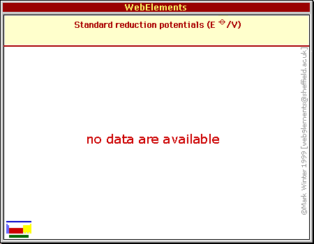 Standard reduction potentials of Kr