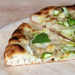 Asparagus, Green Garlic, and Leek Pizza