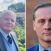 CLASH: Cllr Alan Amos (left) is to resign from the Conservative Party as a war of words erupts with Cllr Marc Bayliss