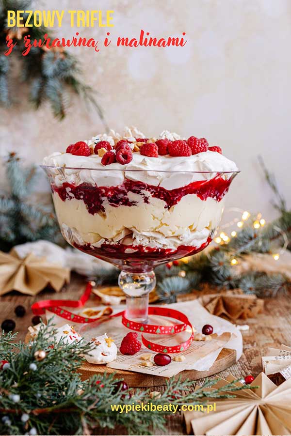 a christmas dessert in a glass bowl