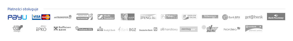 Akceptujemy płatności kartami kredytowymi, przelewem bankowym oraz przelewami z kont internetowych oraz poprzez SMS (dla wybranych publikacji)